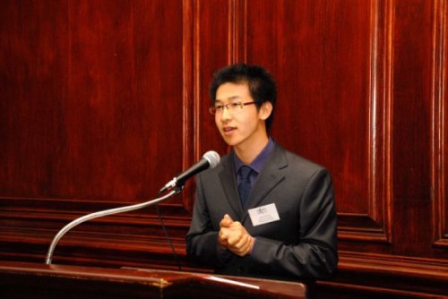 Giving speech on ASCE 2008 Annual Student Award 
